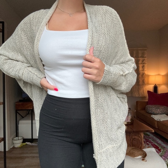 Free People Sweaters - Free People Oatmeal Cardigan Sweater Size L
